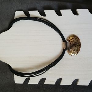 Gold Tone Medallion Necklace